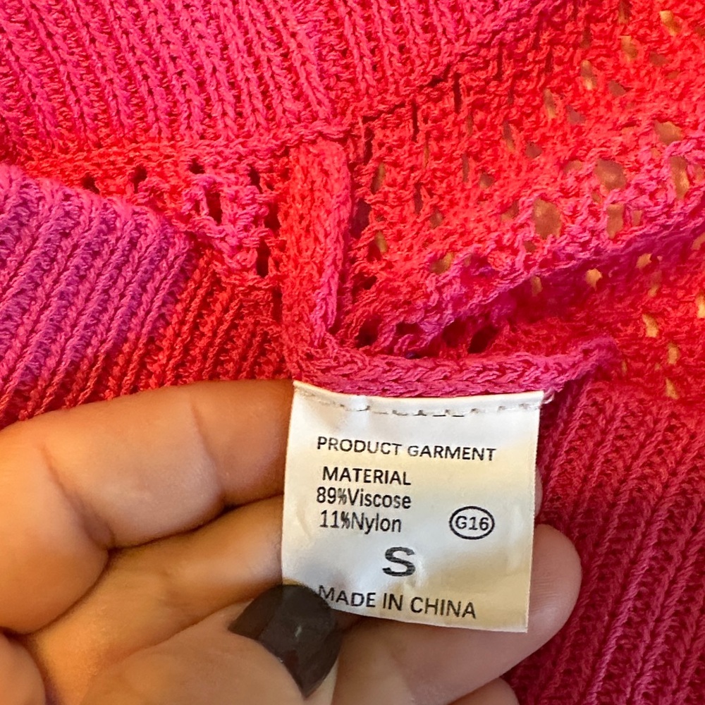 Cover up 2 pieces pink top and Skirt with Side Slip Size Small - Picture 8 of 12